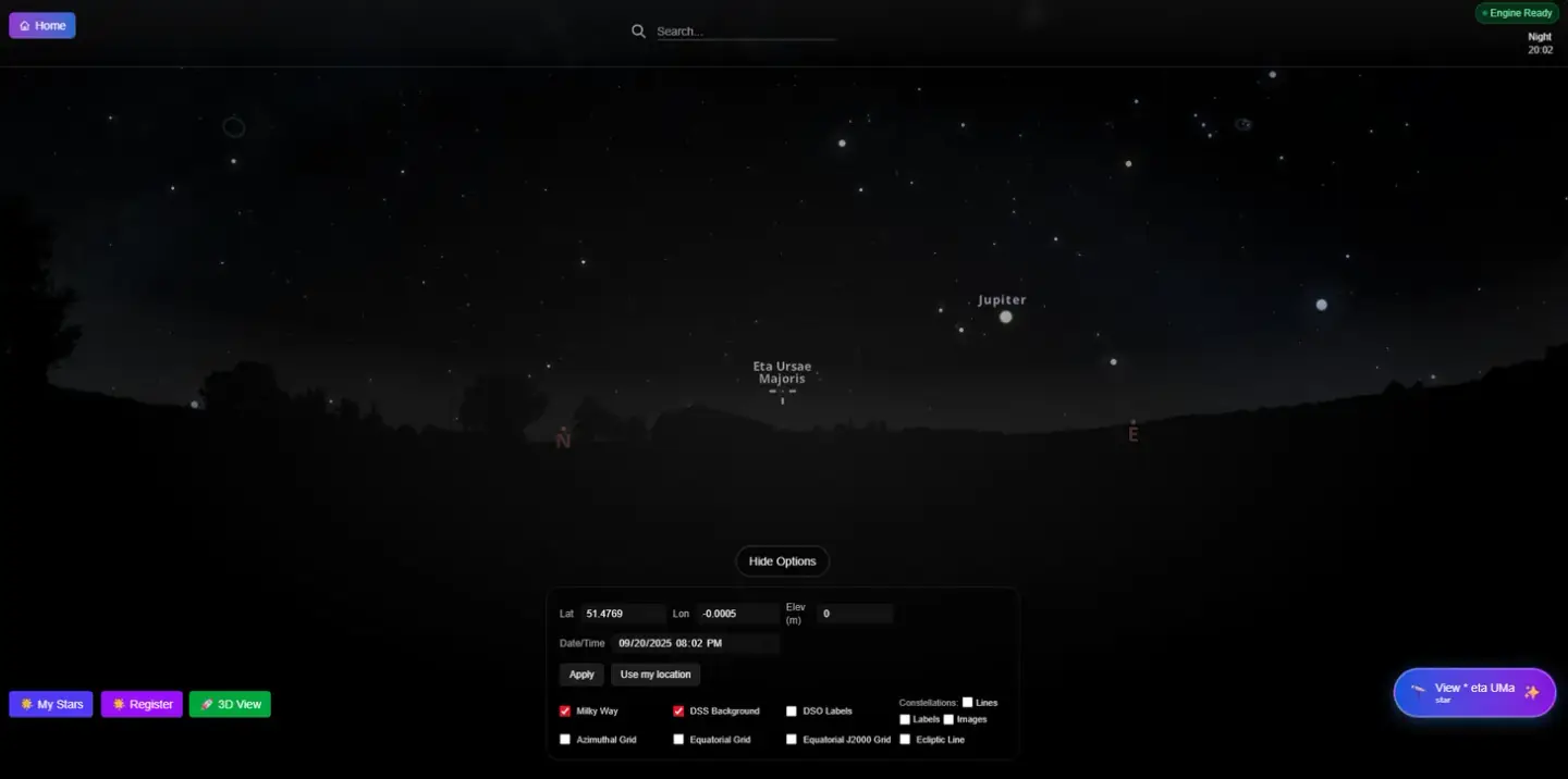 Sspace Star Map